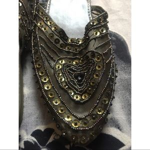 Afi Slide Slip On Flat Studded Mesh Sandal Shoes